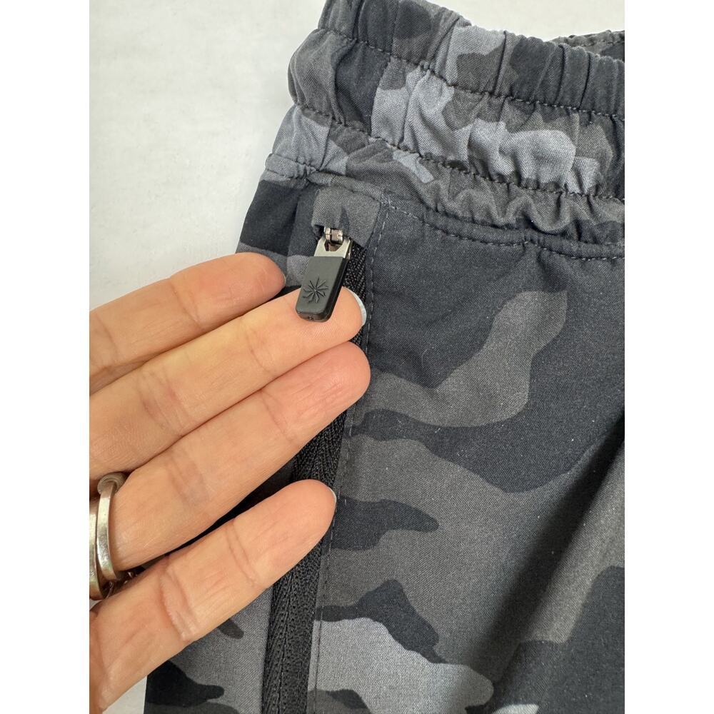 Athleta Girl All Play 3" Short Girl's Sz XXL 16 Athletic Black Camo Zip Pockets - Picture 7 of 9
